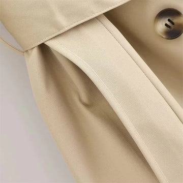 Elegant Belted Long Trench Coat